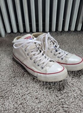 Converse Madison Mid Top Womens Size 8 White Canvas Sneakers Shoes